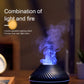 KINSCOTER Volcanic Aroma Diffuser Essential Oil Lamp 130ml USB Portable Air Humidifier with Color Flame Night Light