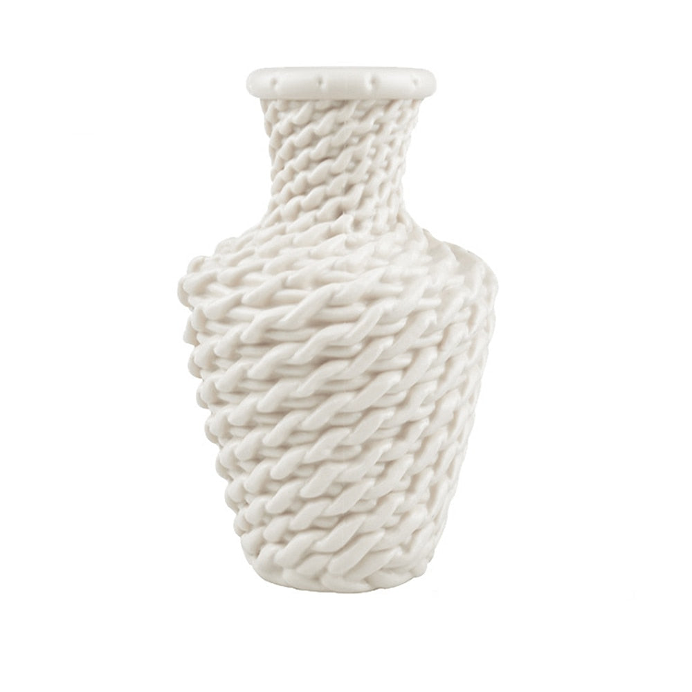 Modern Imitation Rattan Vase Table Flower Arrangement Container