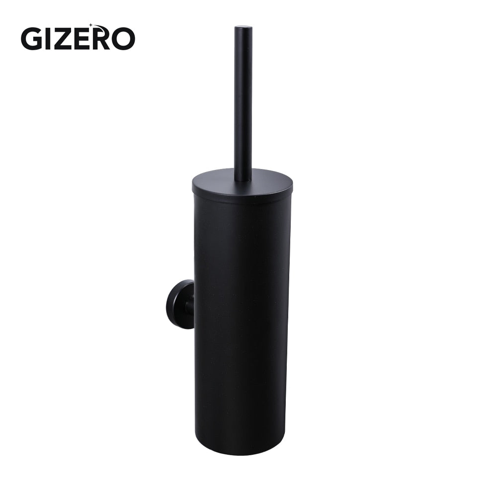 Matt Black Toilet Brush Holder Stainless Steel Cleaning Tool