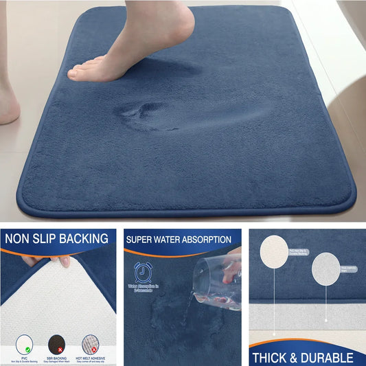 Non-Slip Memory Foam Quick Absorbent Bathroom Mat