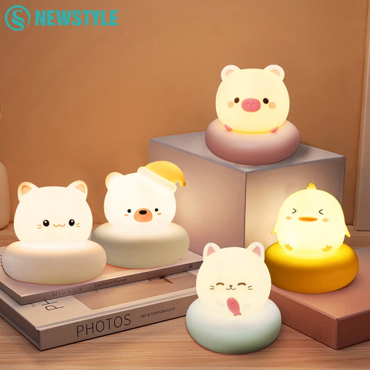 Rechargeable LED Night Light for Kids 3 Level Dimmable Nursery Sleeping Nightlights for Breastfeeding Toddler Baby Decor