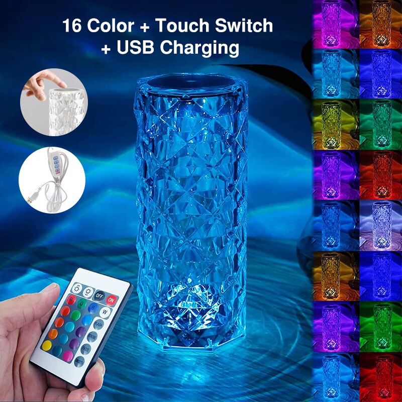 16 Colors USB Rechargeable LED Atmosphere Room Light