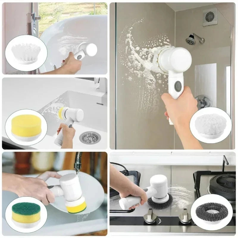 Electric Multipurpose Bathroom/Kitchen Power Spin Cleaning Brush Scrubber