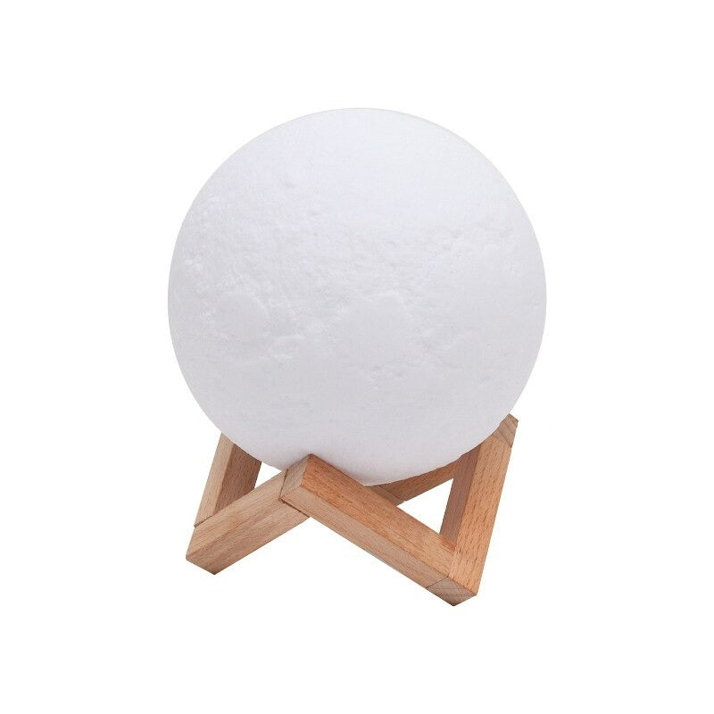 LED 3D Moon Print Night Light Lamp