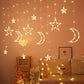 Christmas Decoration LED Star Lamp Festoon Curtain Garland Fairy String Lights Outdoor For Holiday Party 2025 New Year Decor