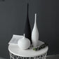 Ceramic Black and White Handmade Art design Vase