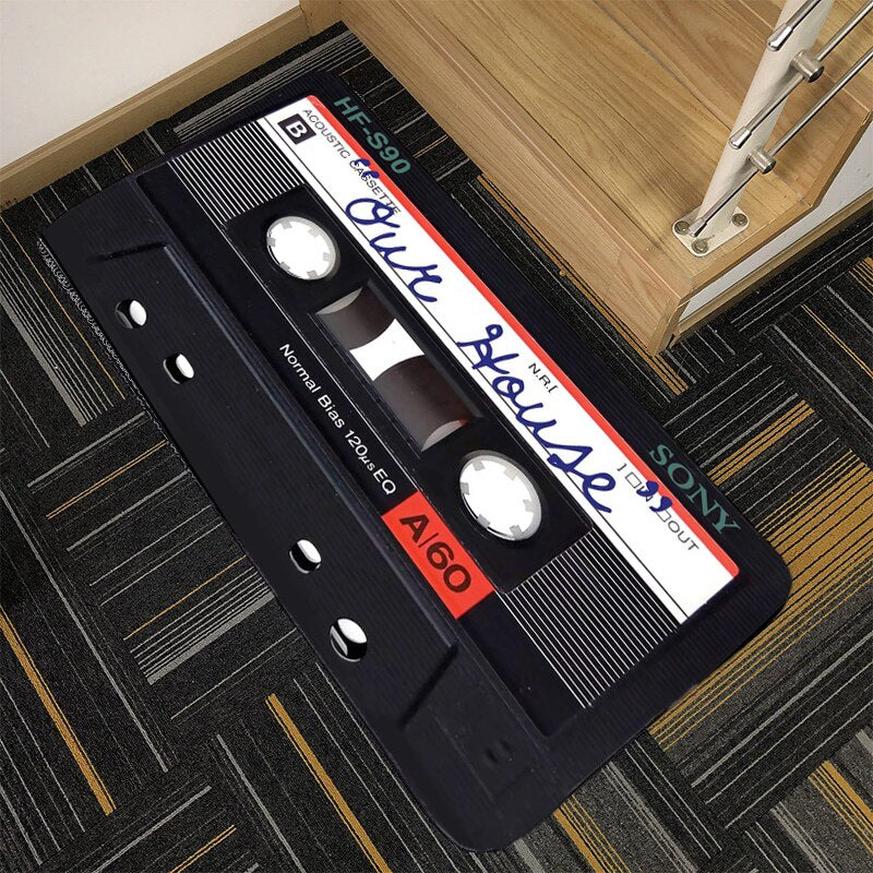 Funny Retro Cassette Tape Welcome Doormat