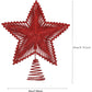 25cm Red Glitter Christmas Tree Topper Iron Star Christmas Decor For Home Xmas Tree Ornaments Navidad New Year 2025 Natal Noel