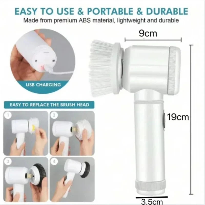 Electric Multipurpose Bathroom/Kitchen Power Spin Cleaning Brush Scrubber