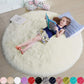 Super Soft Plush Round Rug Mat Fluffy White Carpets For Living Room Home Decor Bedroom Kid Room Decoration Salon Thick Pile Rug