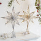 30cm Christmas Tree Toppers Star With LED String Lights Ornaments For Christmas Home Party Decoration Festival Party New Year