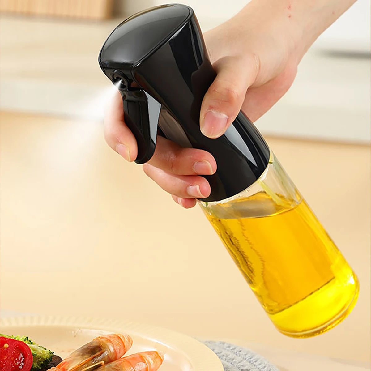 200/300/500ml Oil Spray Bottle Camping BBQ Cooking Olive Oil Sprayer Kitchen Baking Oil Spray Bottle Vinegar Bottle Dispenser