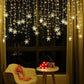 Christmas Light Led Snowflake Curtain Icicle Fairy String Lights Garland Outdoor For Home Garden New Year Party Decoration