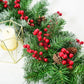 10pcs Artificial Pine Branches Christmas Holly Red Berries Stems for Xmas Tree DIY Wreath Decorations Christmas Home Decoration