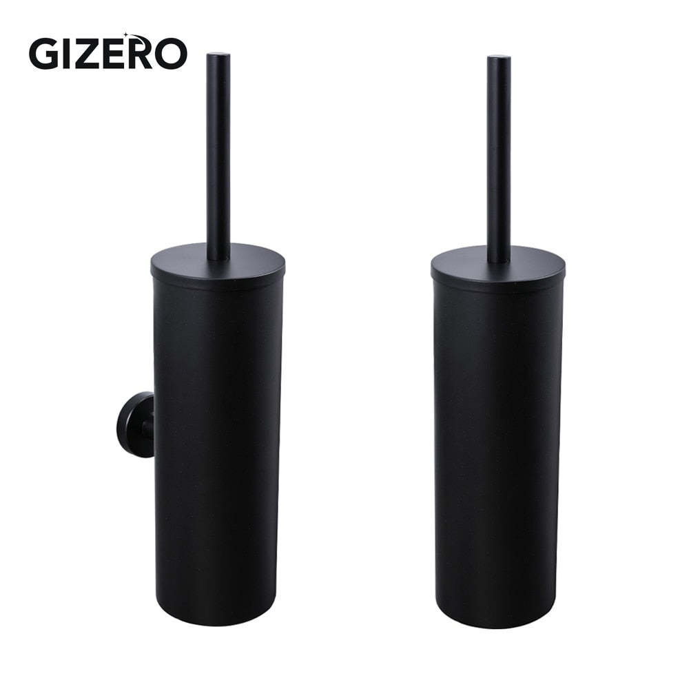 Matt Black Toilet Brush Holder Stainless Steel Cleaning Tool