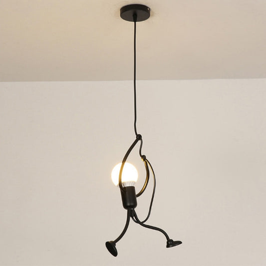 Vintage Iron Little Man Modern Arts LED Ceiling Lamp Home Living Room